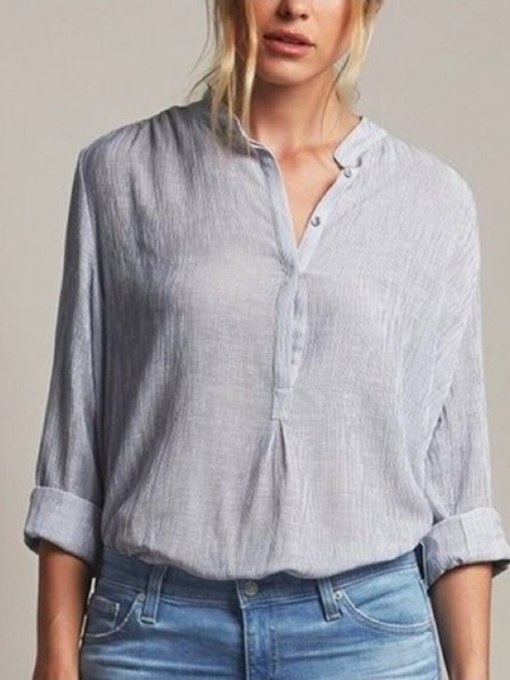 AG Adriano Goldschmied Linen Blend Pink Audryn Top Size Med NWOT